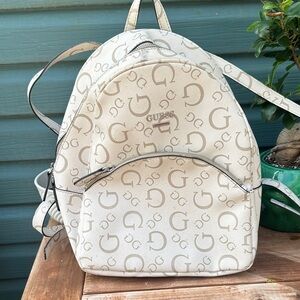 GUESS Beige Monogram Backpack